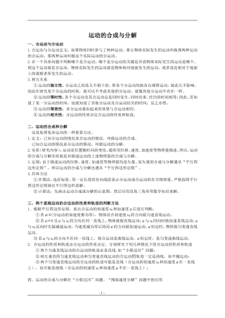 d013. 运动的合成与分解