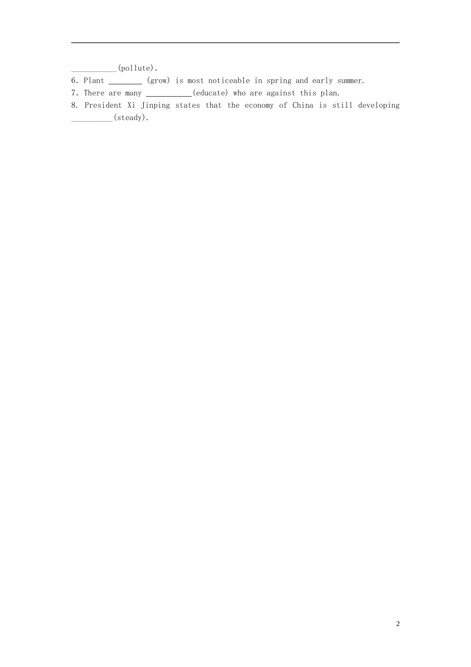 Unit 4 Global warming复习学案（学生版）_第2页