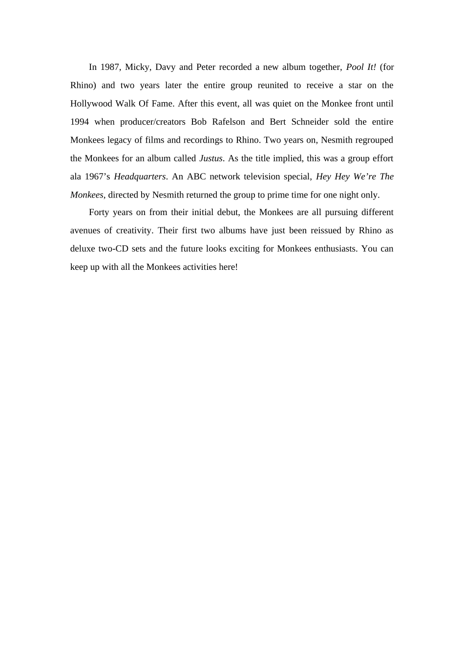 Who are the monkees_第3页