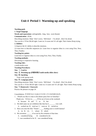 Period 1 Warming