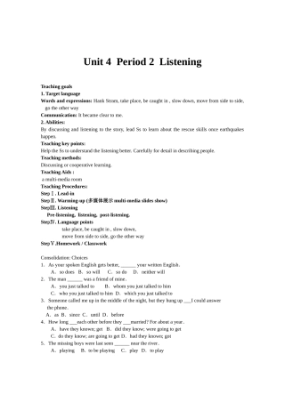 Period 2  Listening