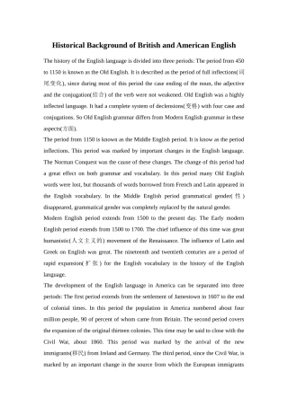 Historical Background