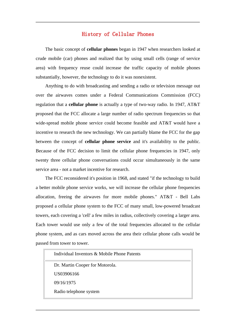 History of Cellular Phones_第1页