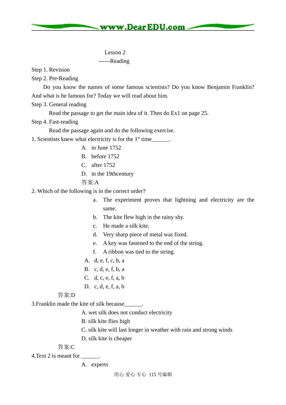 UNIT 16   SCIENTISTS AT WORK_第2页