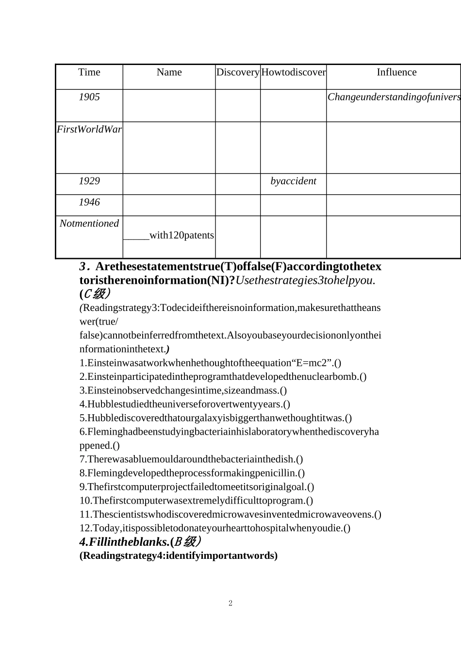 Unit 20导学案4 lesson 3 scientific breakthroughs a_第2页