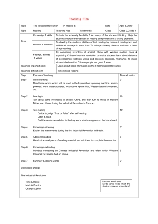 Teaching-Plan