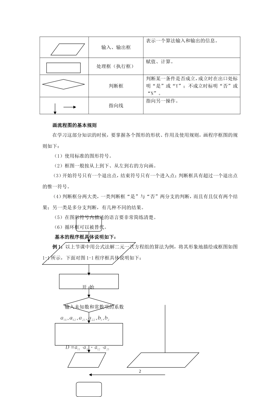 §1.1.2《程序框图》教案(第1课时)_第2页