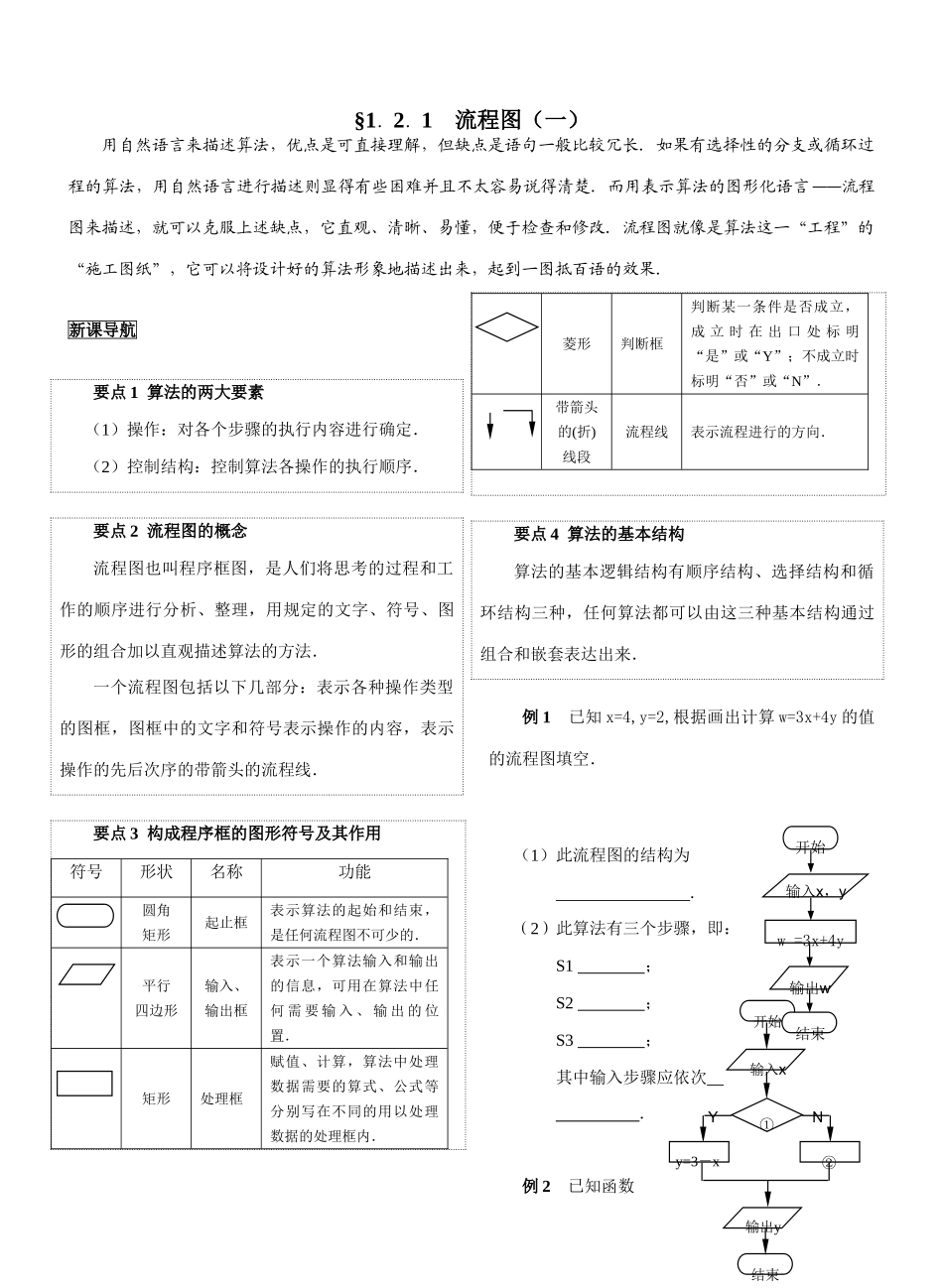 §1．2．1  流程图（一）_第1页