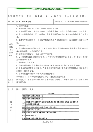 §1.2：时间和位移