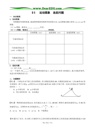 §5   运动图象  追赶问题