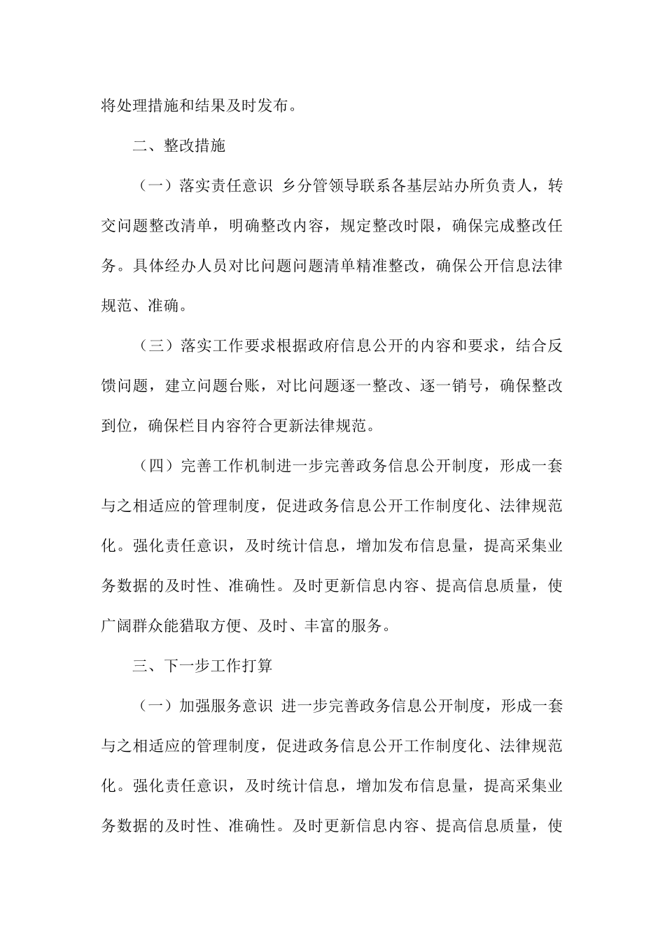 镇2024年政务公开工作自查报告_第2页