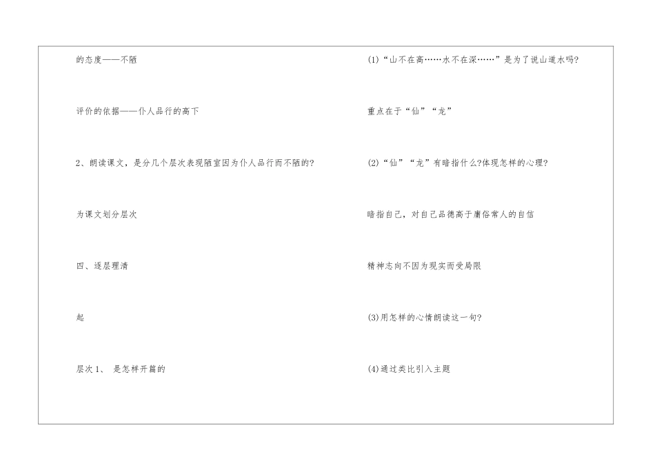 陋室铭七年级上册语文教案设计_第3页