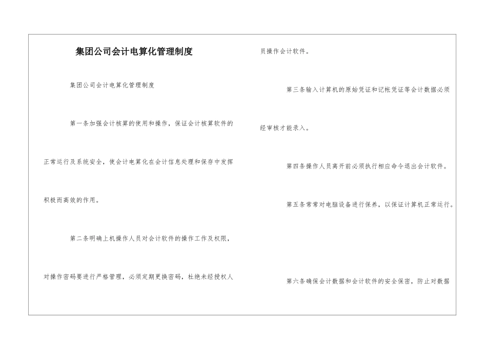 集团公司会计电算化管理制度--_第1页