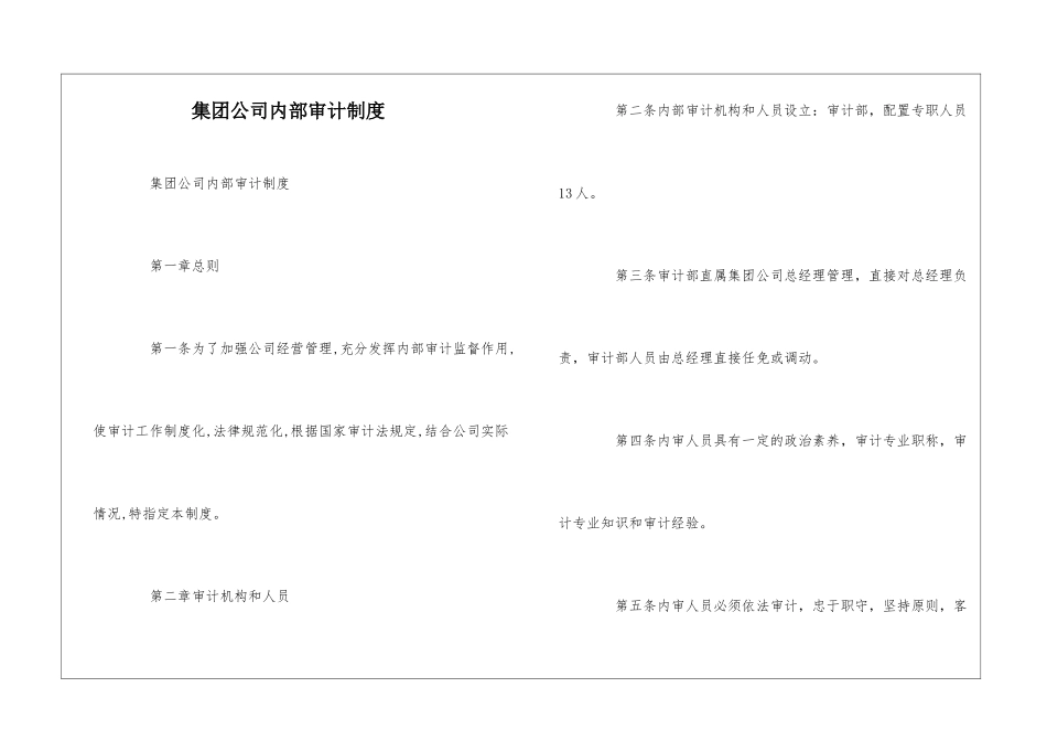 集团公司内部审计制度--_第1页