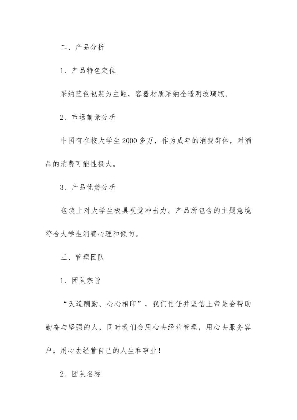 雪花啤酒商业计划书_第2页