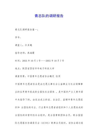 青志队的调研报告-