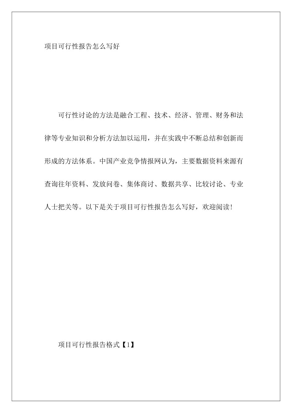 项目可行性报告怎么写好_第2页