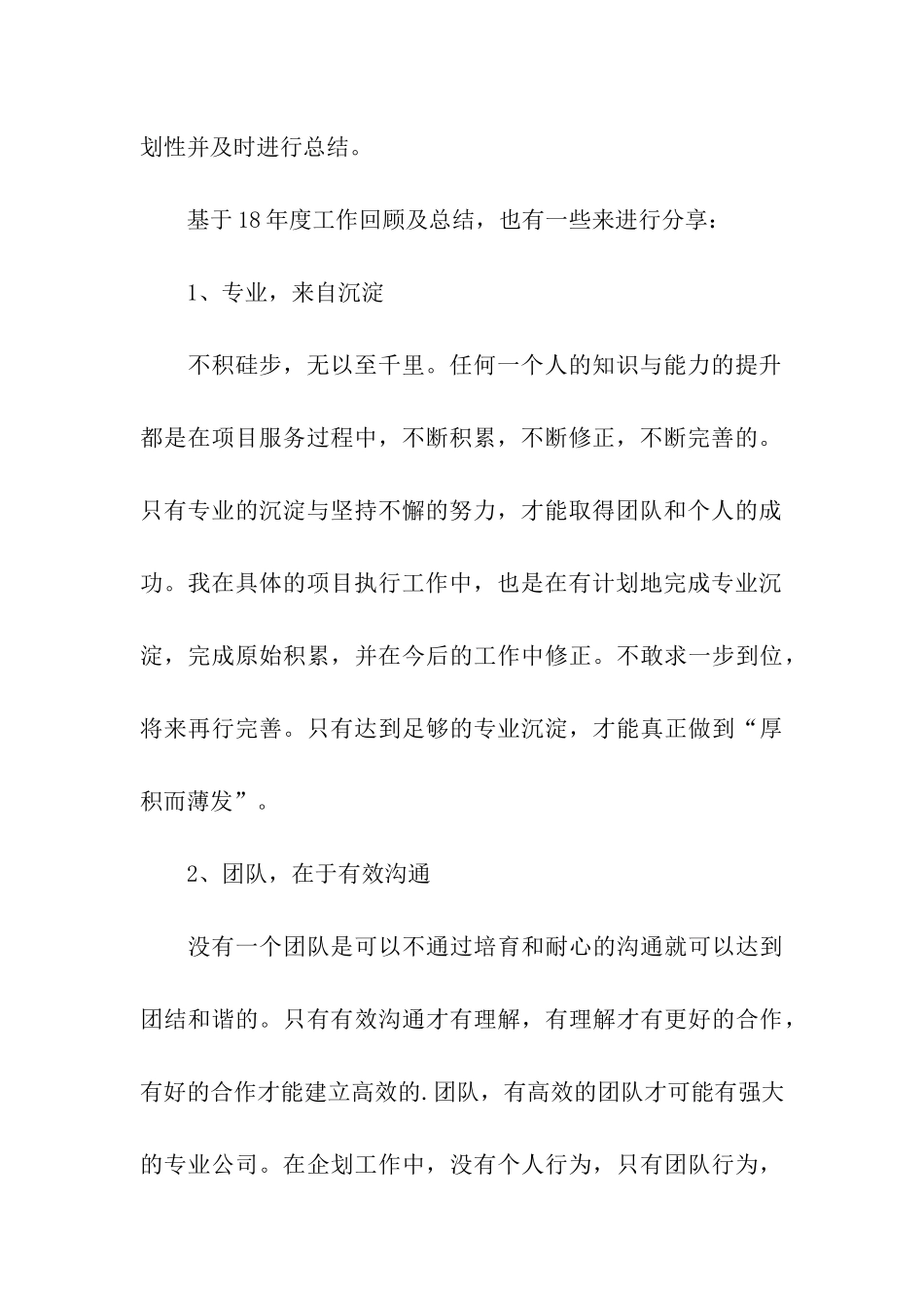 项目策划人员工作总结_第3页