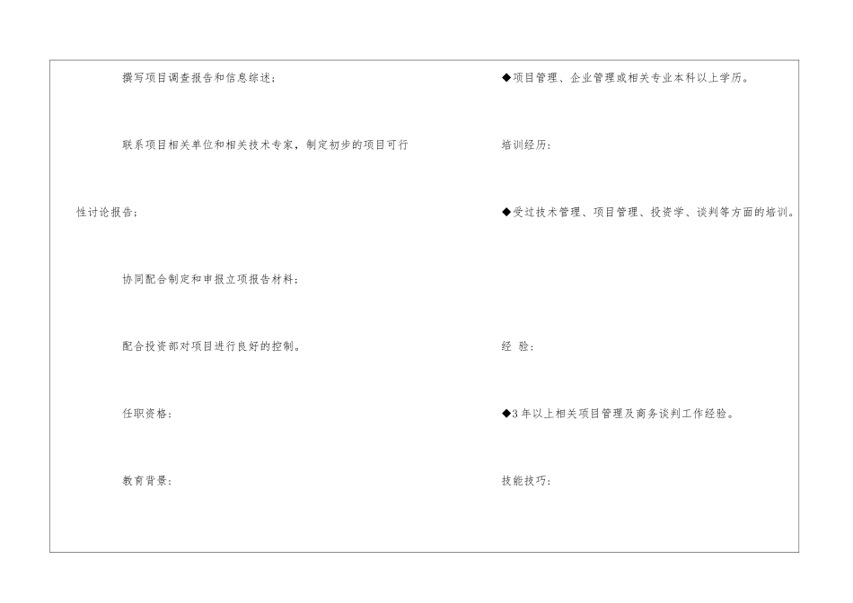 项目经理岗位说明书--_第2页