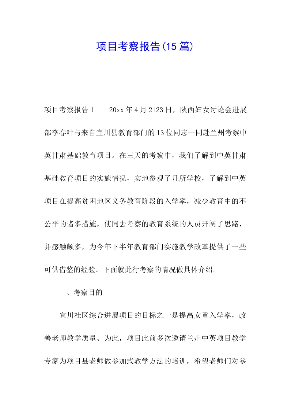 项目考察报告_第1页