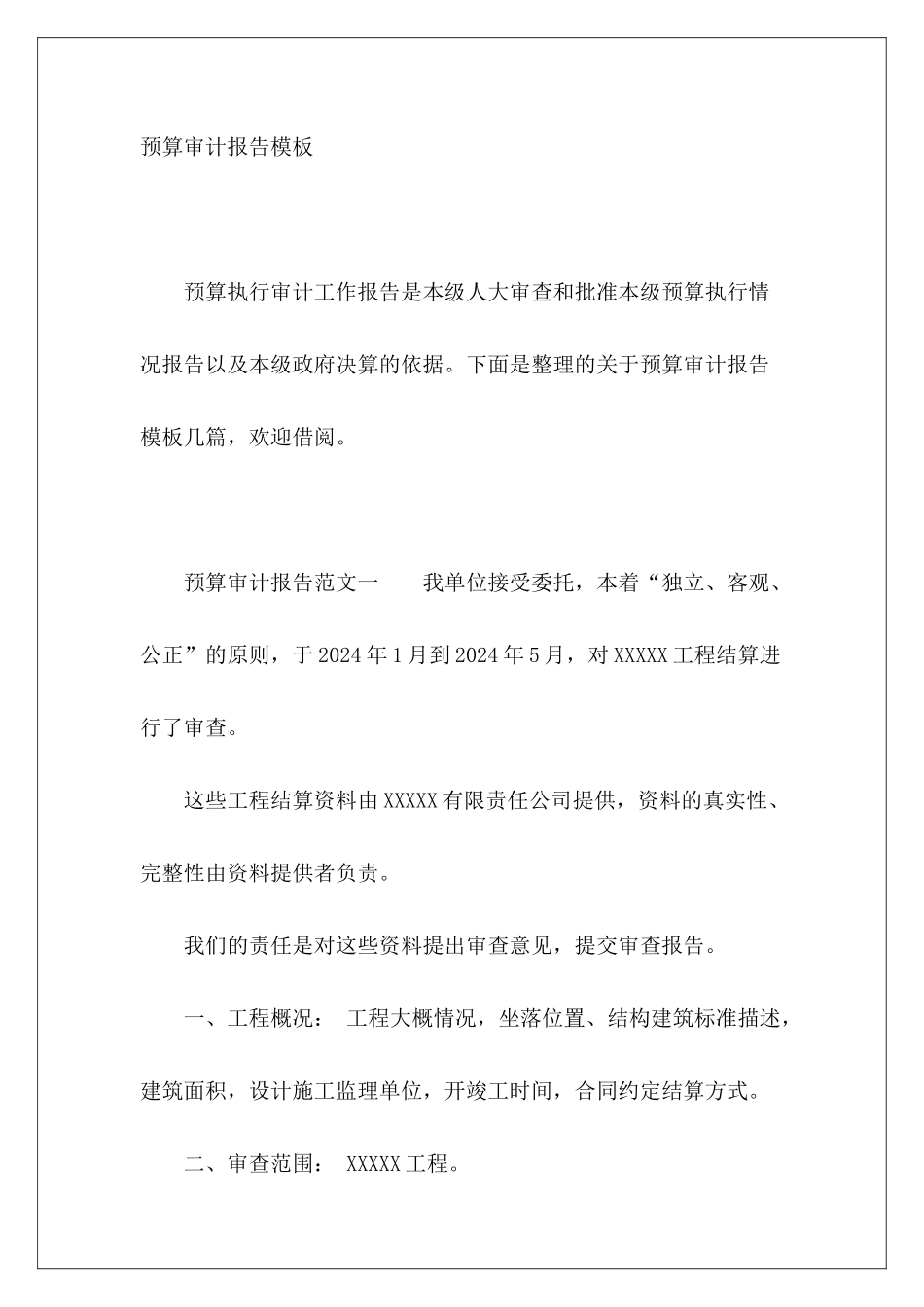 预算审计报告模板_第2页