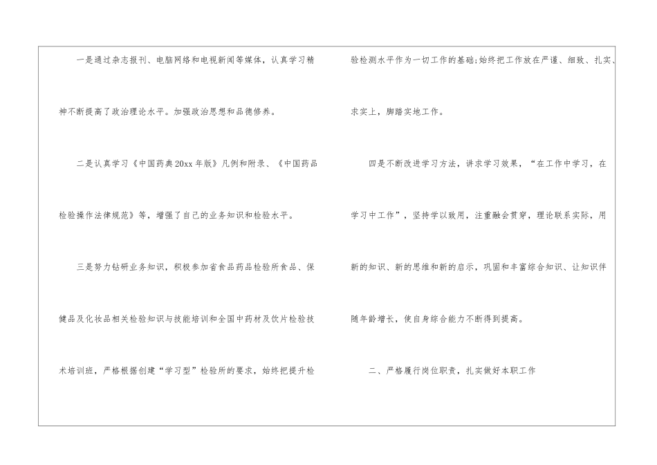 食品检验员个人工作总结_第2页