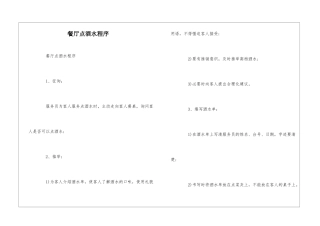 餐厅点酒水程序--