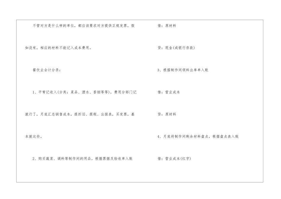 餐饮业会计做账流程_第3页