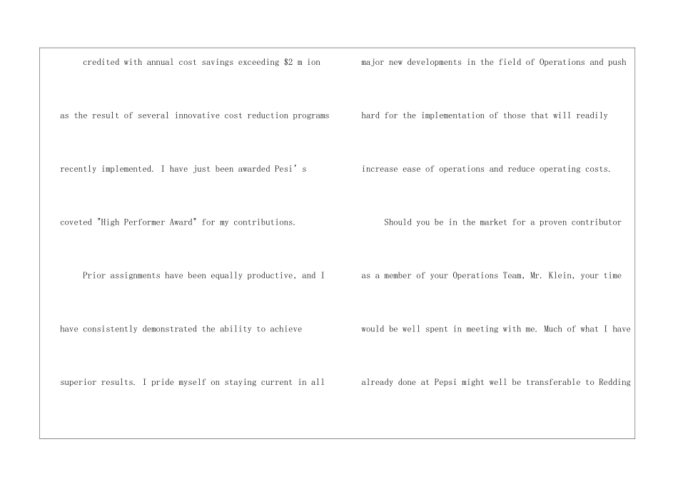 餐饮行业英文求职信_第2页
