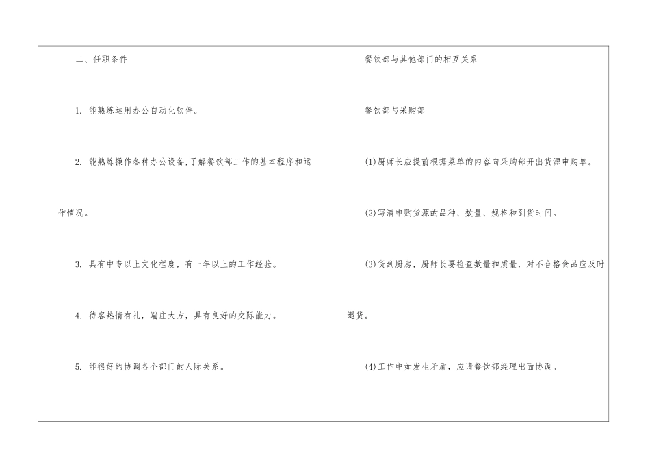 餐饮部秘书工作职责_第2页