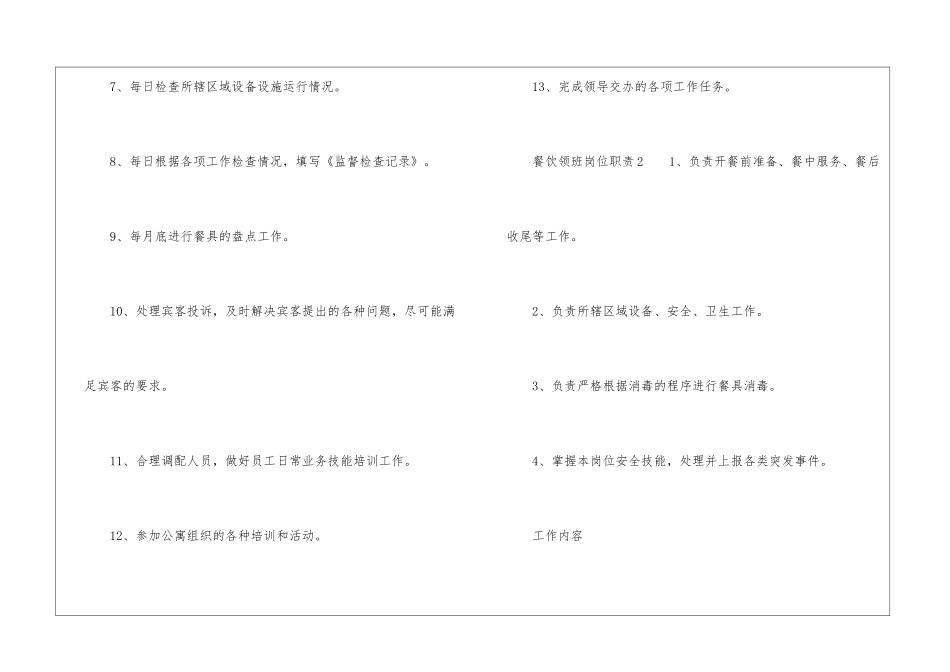 餐饮领班岗位职责_第3页
