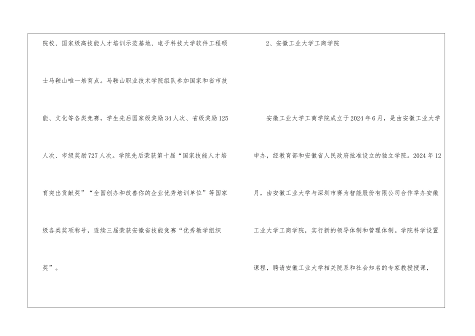 马鞍山有哪些本科大学和大专-马鞍山有哪些大学名单汇总_第2页