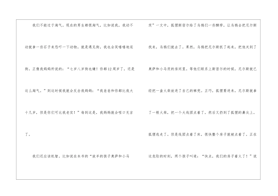 骑鹅旅行记的读书心得500字_第2页