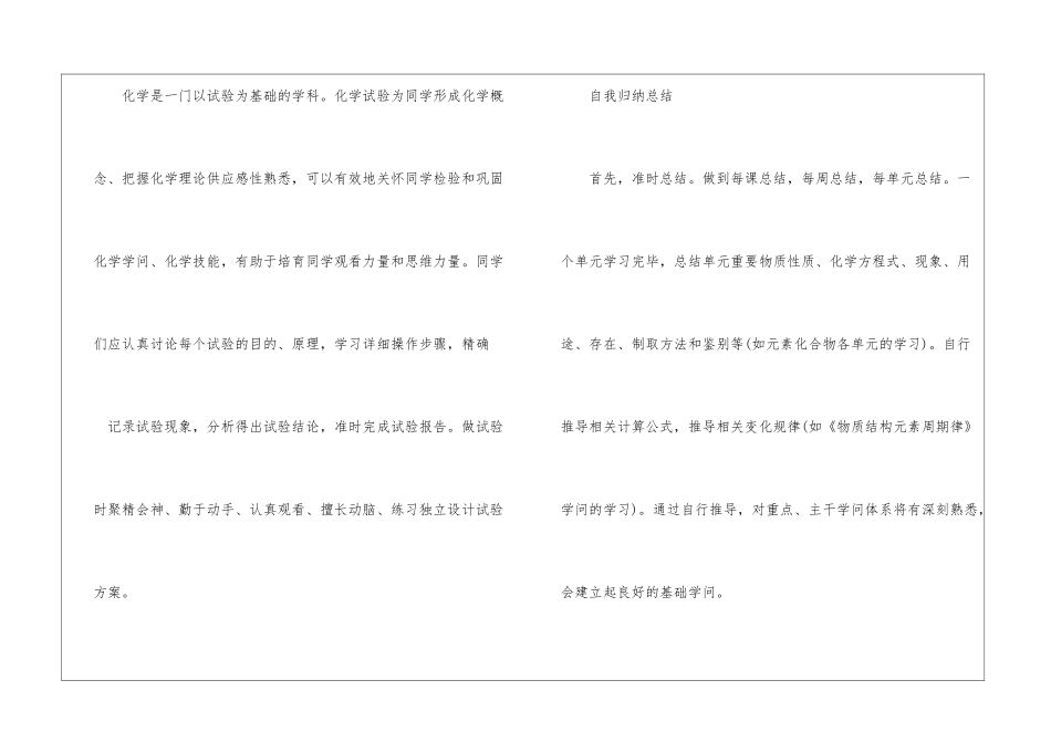 高一化学课堂学习方法培养2024_第2页