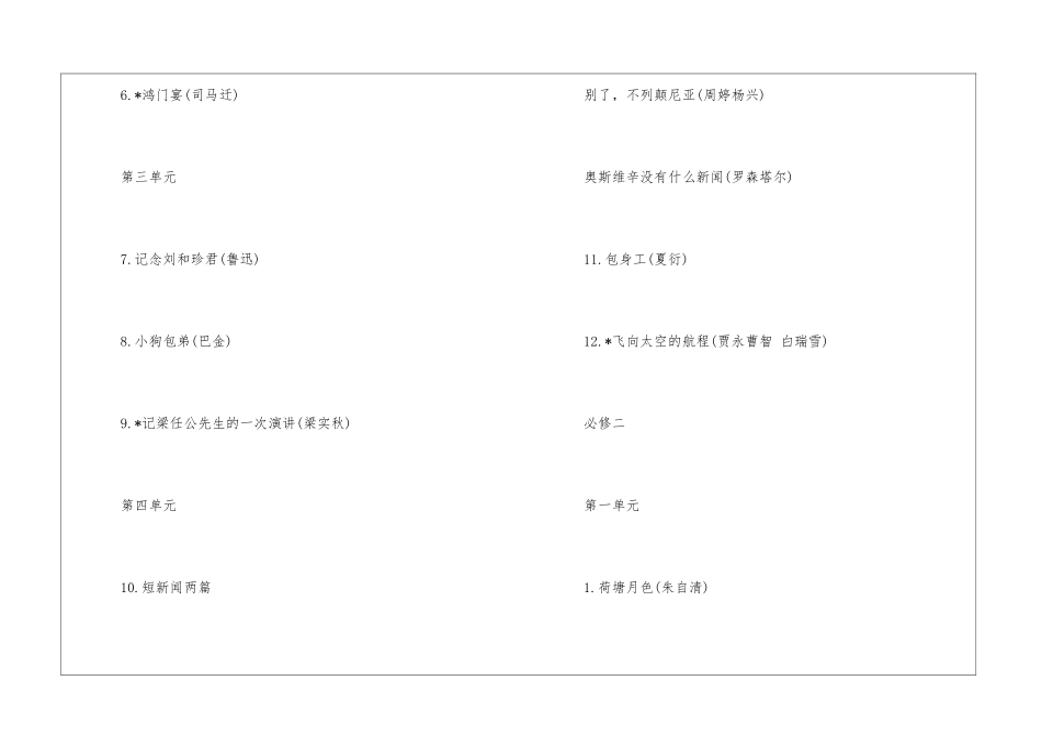 高一语文暑假作业2024：重点知识总结-_第2页