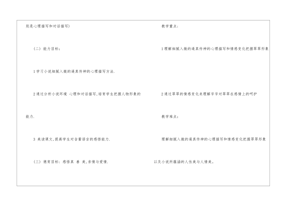 高三上册《边城》说课稿-_第3页