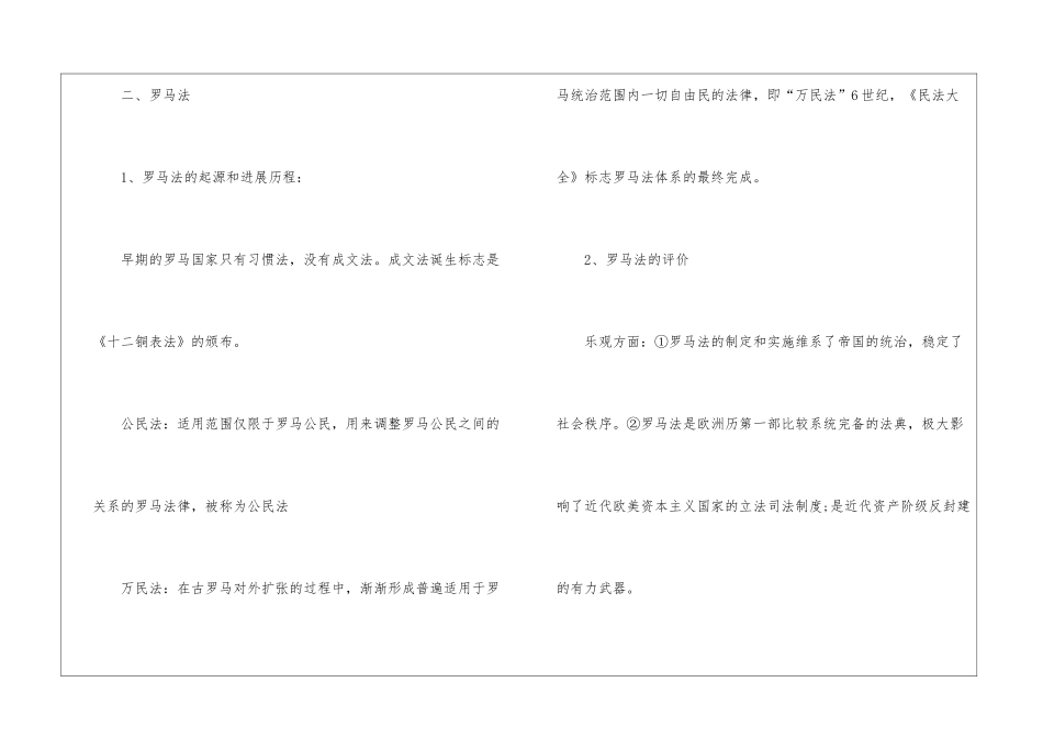 高三下册历史知识点总结2024_第3页