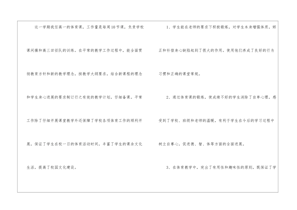 高中体育教学工作总结集锦六篇_第2页