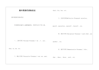 高中英语代词知识点