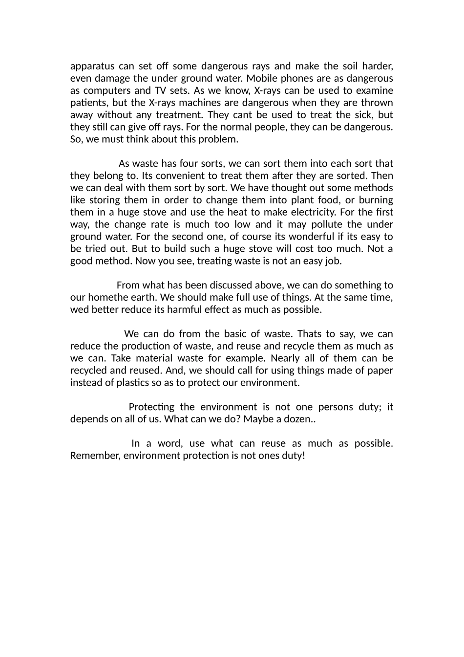 高中英语关于Environment-Protection作文范文_第2页