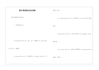 高中英语知识点归纳