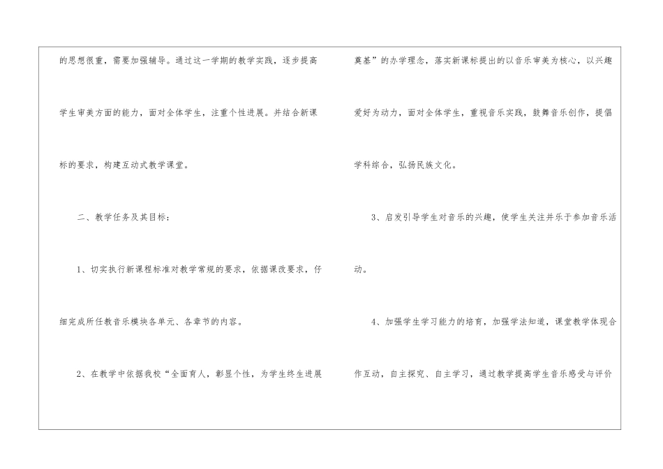 高中音乐教学计划汇编四篇_第2页