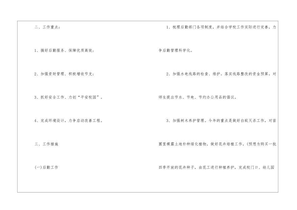 高级中学后勤工作计划_第2页