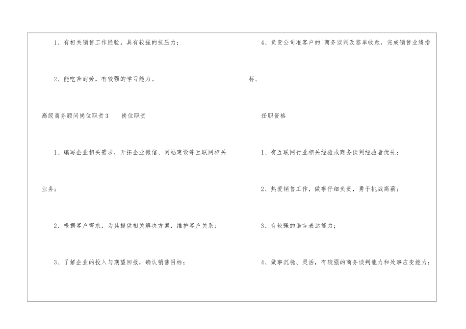 高级商务顾问岗位职责_第3页