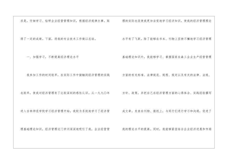 高级经济师专业技术工作总结_第2页