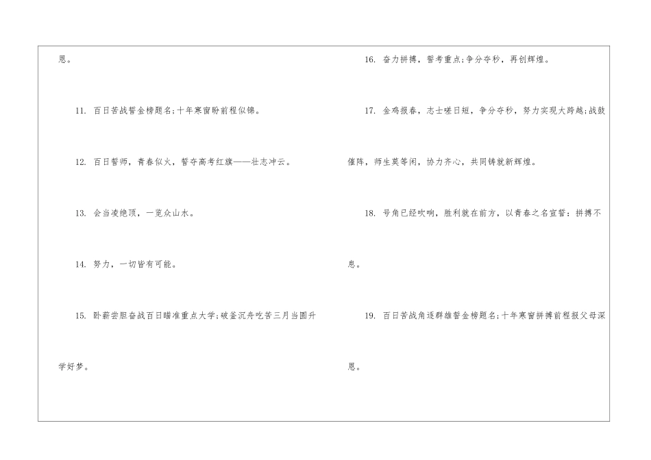 高考冲刺百日誓师口号_第2页