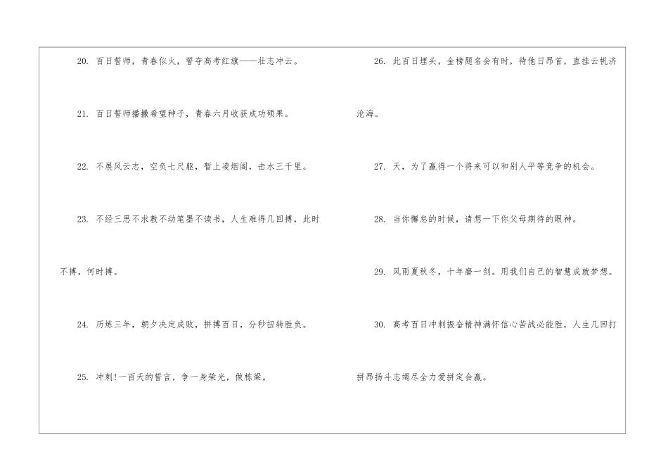 高考冲刺百日誓师口号_第3页