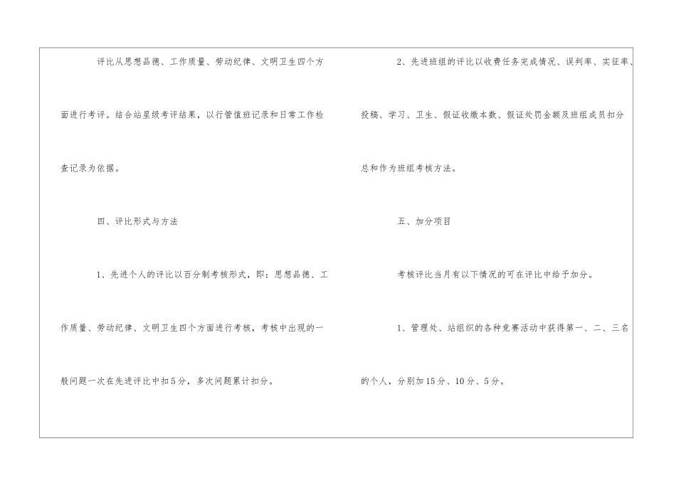 高速收费站先进班组、个人评比方案--_第2页