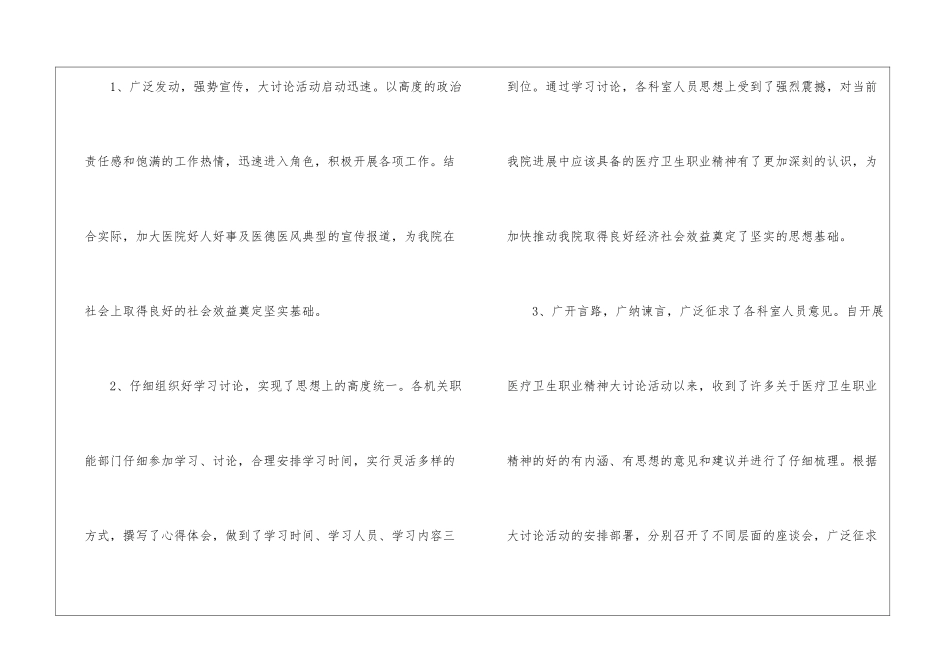 麻醉科医疗卫生职业精神大讨论工作总结_第3页