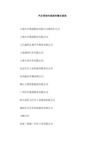 【2022精编】上海国家汽车工业展览会企业目录